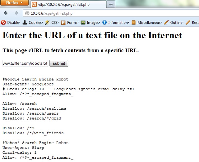 filename.txt part txt robots cross port attacks xspa